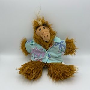 Burger King Alf Plush Hand Puppet Vintage Toy Hawaiian Shirt No Glasses Stains